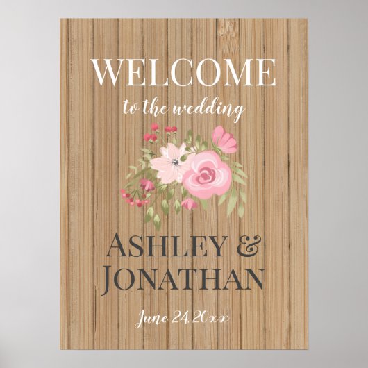 Rustikale Hochzeit Poster (Vorne)