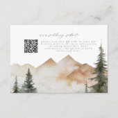 Rustikale Hochzeit QR Code UAWG Begleitkarte (Vorderseite)