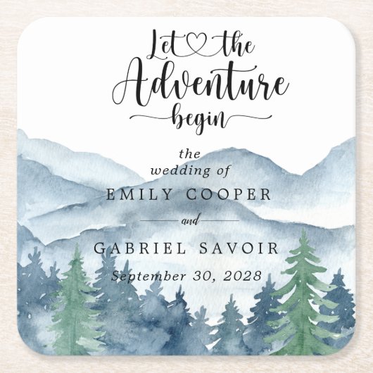 Rustikale Hochzeit Rechteckiger Pappuntersetzer (Vorderseite)