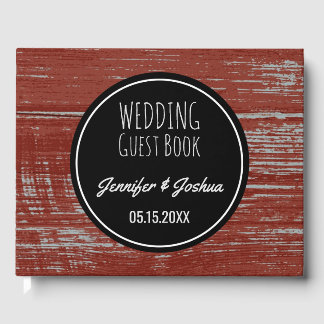 Rustikale Hochzeit | Red Barn Wood Gästebuch