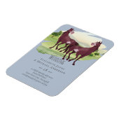 Rustikale Hochzeit Reitsport-Western Magnet (Linke Seite)