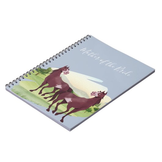 Rustikale Hochzeit Reitsport-Western Notizblock (Linke Seite)