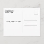 Rustikale Hochzeit rettet das Datum, an dem der He Ankündigungspostkarte (Rückseite)