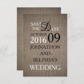 Rustikale Hochzeit rettet das Datum Save The Date (Vorne/Hinten)