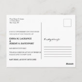 Rustikale Hochzeit Rettete das neue Datum Postkarte (Rückseite)