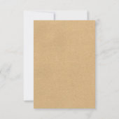 Rustikale Hochzeit RSVP (Rückseite)