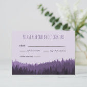 Rustikale Hochzeit RSVP in den Bergen Karte (Stehend Vorderseite)
