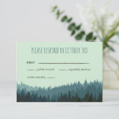 Rustikale Hochzeit RSVP in den Bergen Karte (Stehend Vorderseite)