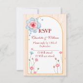 Rustikale Hochzeit RSVP Karte (Vorderseite)