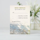 Rustikale Hochzeit RSVP Karte (Stehend Vorderseite)