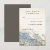 Rustikale Hochzeit RSVP Karte (Vorne/Hinten)