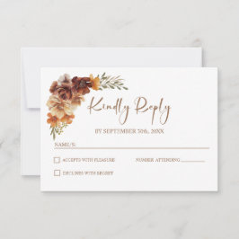 Rustikale Hochzeit RSVP Karte