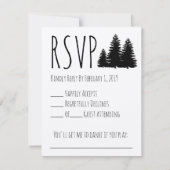 Rustikale Hochzeit RSVP Karte (Vorderseite)
