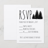 Rustikale Hochzeit RSVP Karte (Vorne/Hinten)
