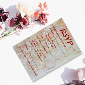 Rustikale Hochzeit RSVP Naturdesign Karte