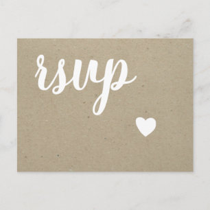 rustikale Hochzeit RSVP Postkarten