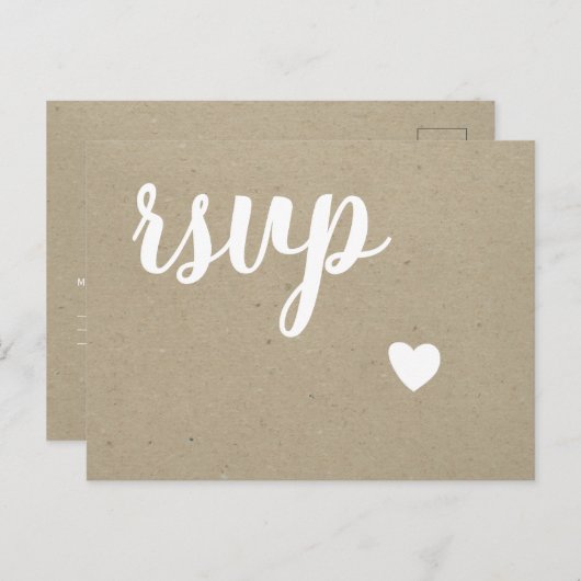 rustikale Hochzeit RSVP Postkarten (Vorne/Hinten)