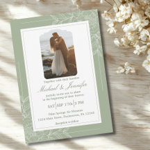 Rustikale Hochzeit Sage Grün und Weiß Modern