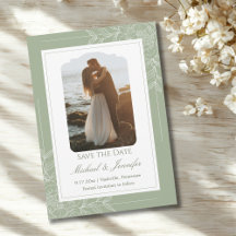 Rustikale Hochzeit Sage Grün und Weiß Modern