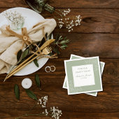 Rustikale Hochzeit Sage Grün und Weiß Modern Serviette