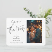 Rustikale Hochzeit Save The Date (Stehend Vorderseite)