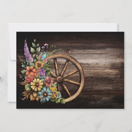 Rustikale Hochzeit Save The Date (Rückseite)