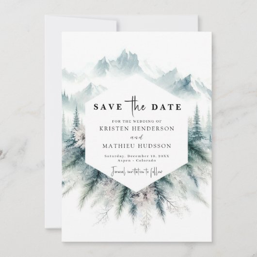 Rustikale Hochzeit Save The Date (Vorderseite)