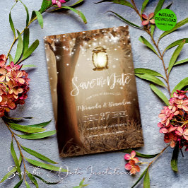 Rustikale Hochzeit Save the Date Einladung