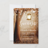 Rustikale Hochzeit Save the Date Einladung (Vorderseite)