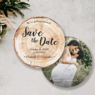 Rustikale Hochzeit Save the Date Foto Holzkornstru Einladung