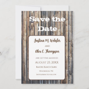 Rustikale Hochzeit Save-the-Date Magnetkarten Save The Date