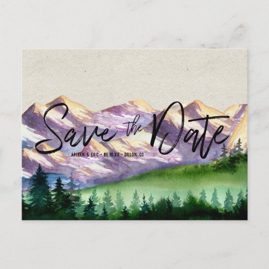 Rustikale Hochzeit | Save the Date Postkarte (Vorderseite)