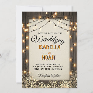 Rustikale Hochzeit Save-the-Date-Vorlagen mit Herb Save The Date