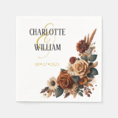 Rustikale Hochzeit Serviette (Vorderseite)