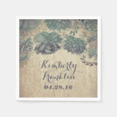 rustikale Hochzeit Serviette (Vorderseite)