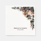 Rustikale Hochzeit Serviette (Vorderseite)