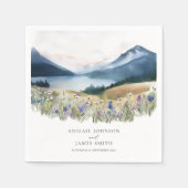 Rustikale Hochzeit Serviette (Vorderseite)