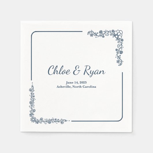 Rustikale Hochzeit Serviette (Vorderseite)