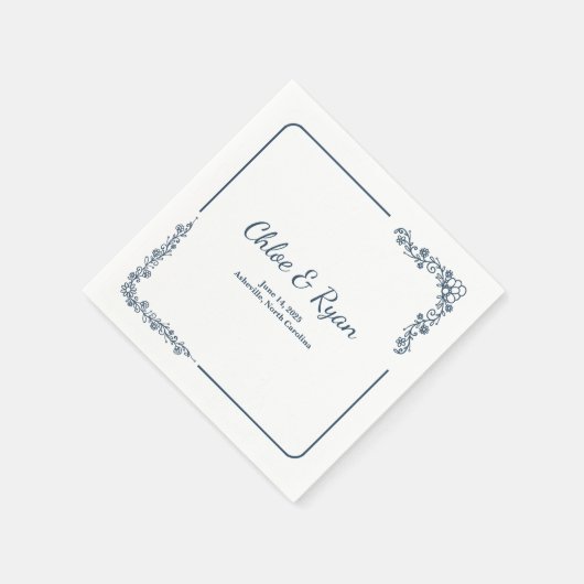 Rustikale Hochzeit Serviette (Ecke)