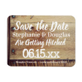 Rustikale Hochzeit Sichern Sie das Date Flexible F Magnet (Horizontal)