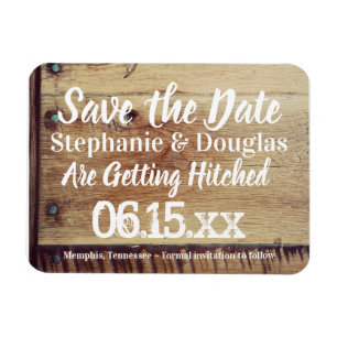 Rustikale Hochzeit Sichern Sie das Date Flexible F Magnet