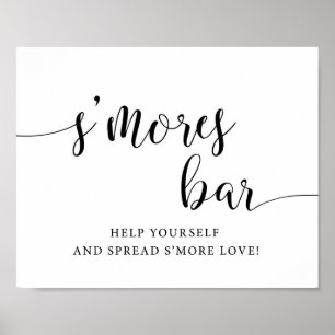 Rustikale Hochzeit S'mores Bar Mehr Liebe Zeichen Poster