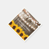 Rustikale Hochzeit | Sonnenblumen Serviette (Ecke)