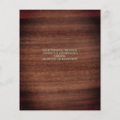 Rustikale Hochzeit spart das Datum (Rückseite)