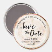 Rustikale Hochzeit Speichern Sie das Datum, an dem Magnet (Vorderseite/Rückseite)