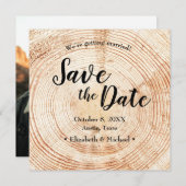 Rustikale Hochzeit Speichern Sie das Datum Foto Ei Einladung (Vorne/Hinten)