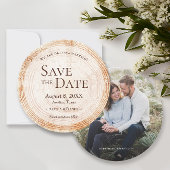 Rustikale Hochzeit Speichern Sie das Datum Foto Ho Einladung