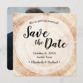 Rustikale Hochzeit Speichern Sie das Datum Foto Ho Einladung (Vorne/Hinten)