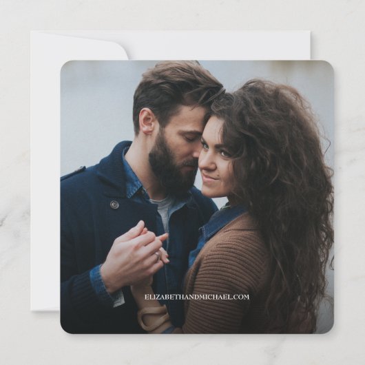 Rustikale Hochzeit Speichern Sie das Datum Foto Ho Einladung (Rückseite)