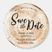 Rustikale Hochzeit Speichern Sie das Datum Imitate Magnet (Vorne)